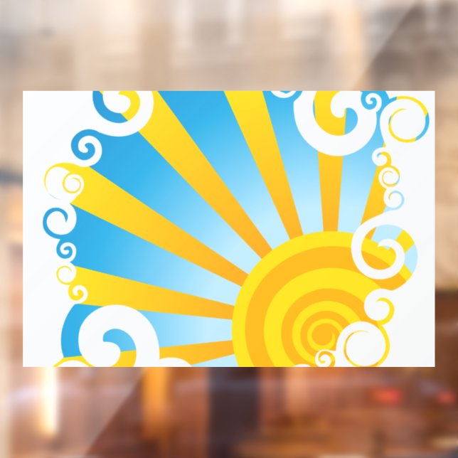 Whirly Clouds Over Sun Burst (Sheet 2)