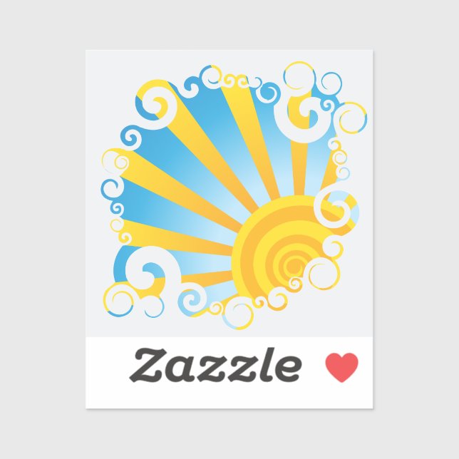 Whirly Clouds Over Sun Burst (Sheet)