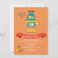 Whirly Robot Invitation