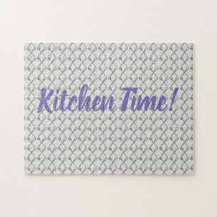 Whisk and Cooking Spoon Pattern for Kitchen Chefs Jigsaw Puzzle