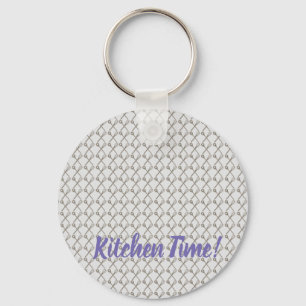 Whisk and Cooking Spoon Pattern for Kitchen Chefs Key Ring