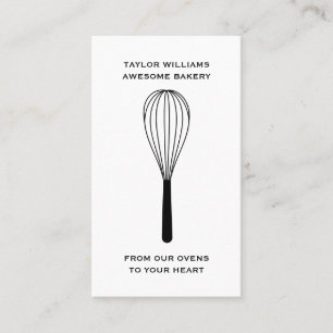 Whisk Bakery Baker Bake Shop Catering Social Media Business Card