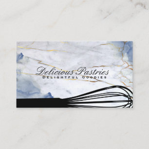Whisk Blue Marble Business Card