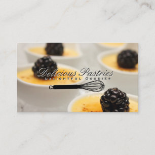Whisk Crème Brule Dessert Business Card