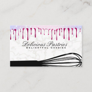 Whisk   Glitter Bokeh Drip Business Card