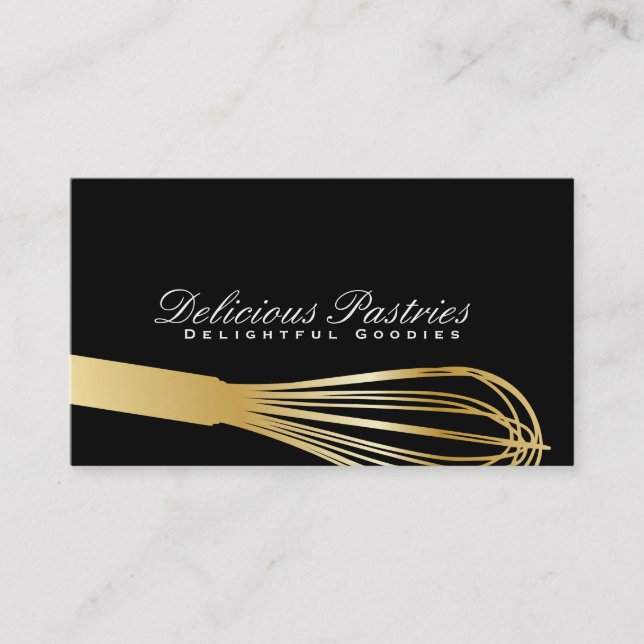 Whisk (gold) | Culinary Master Business Card (Front)