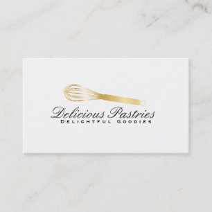 Whisk (gold) variation   Culinary Master Business Card