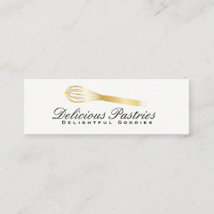Whisk (gold) variation Culinary Master Mini Business Card