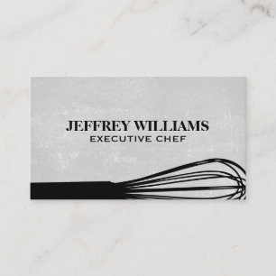 Whisk   Grey Textured Background Business Card