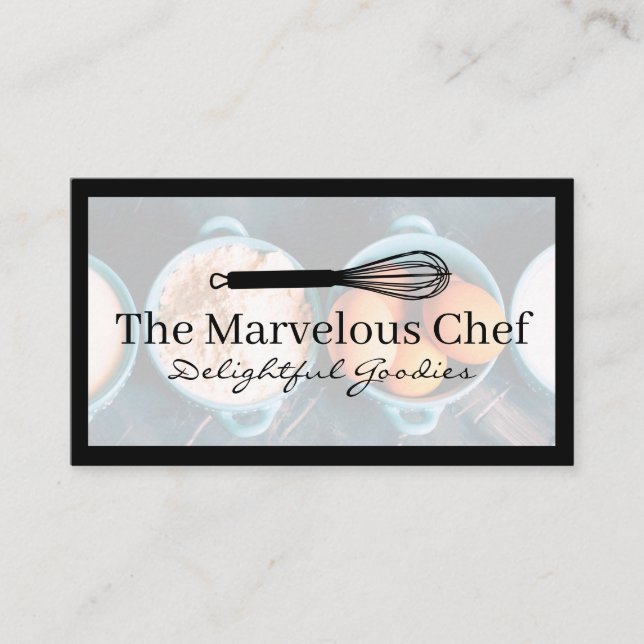 Whisk Logo | Baking Ingredients Business Card (Front)