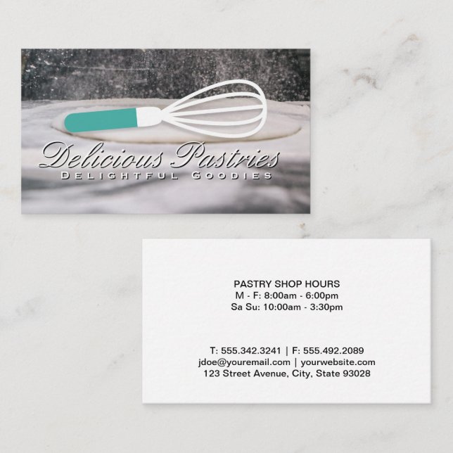 Whisk Logo | Folding Dough Business Card (Front/Back)