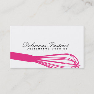 Whisk (magenta) Culinary Master Business Card
