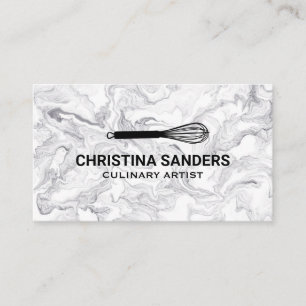 Whisk Marble Culinary Master Business Card