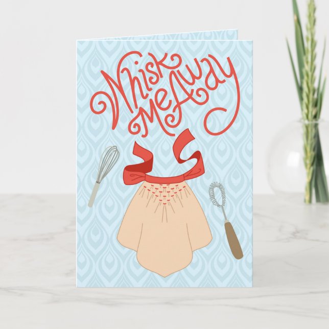 Whisk Me Away - Retro Baking Humour Card (Front)