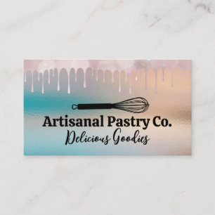 Whisk Pastry Icing Drips Business Card
