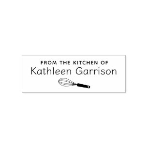 Whisk Personalised Baking Cooking Self-inking Stamp