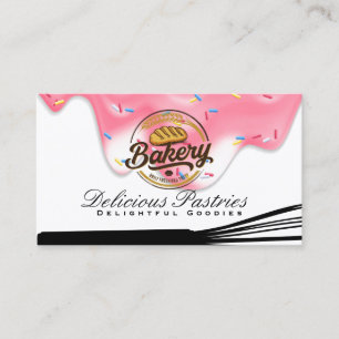 Whisk   Pink Frosting and Sprinkles Business Card