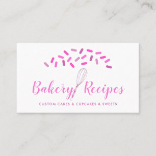Whisk Signature bakery pink candy Business Card