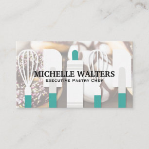 Whisk Spatula Rolling Pin   Doughnuts Business Card