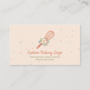 Whisk Stars Elegant Bakery Chef Business Card