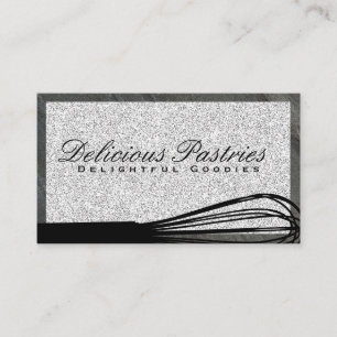 Whisk Tool Glitter Background Business Card