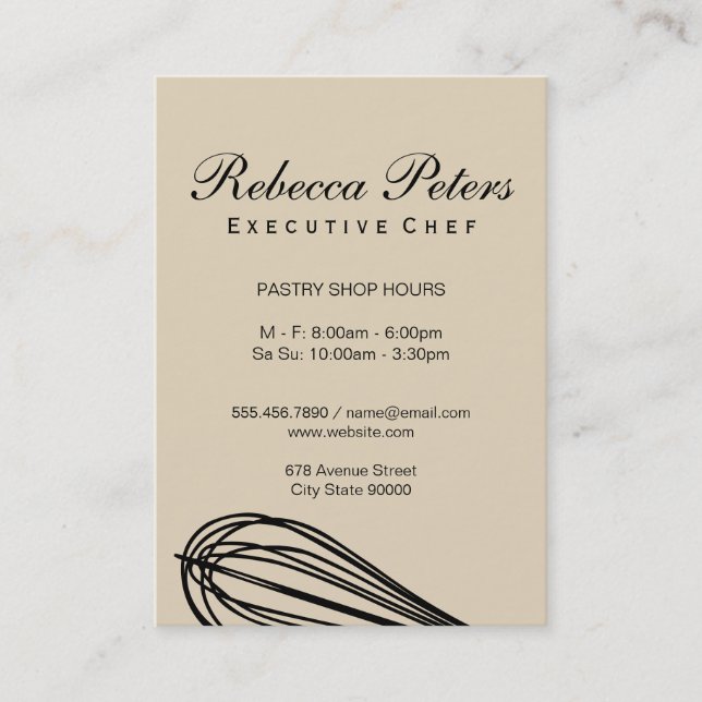 Whisk variation | Culinary Master Business Card (Front)