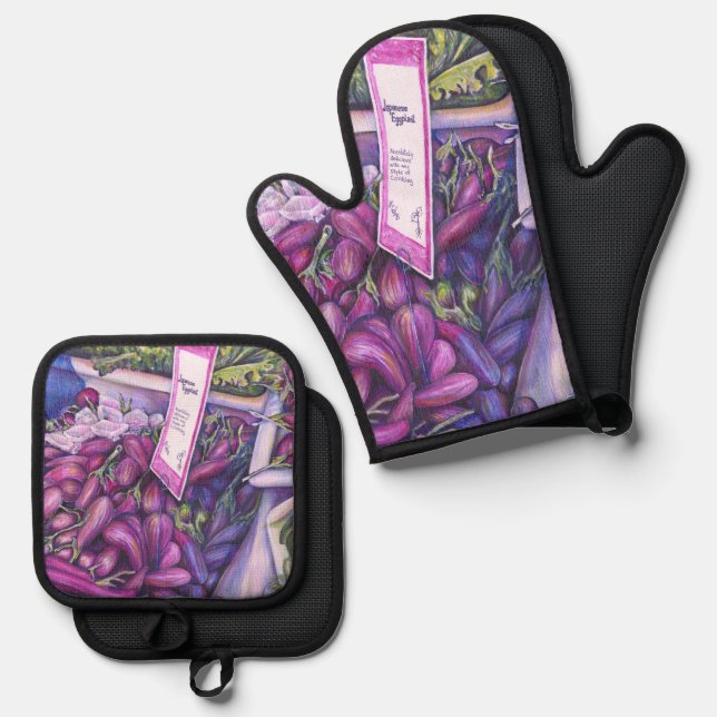 Whisk Well for Whale Soup Oven Mitt & Pot Holder Set (Front/Back)