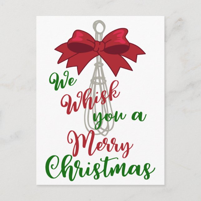 Whisk You Merry Christmas Postcard (Front)