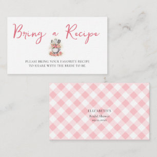 Whisked Away Bake Bowl Bridal Shower Bring Recipe Enclosure Card