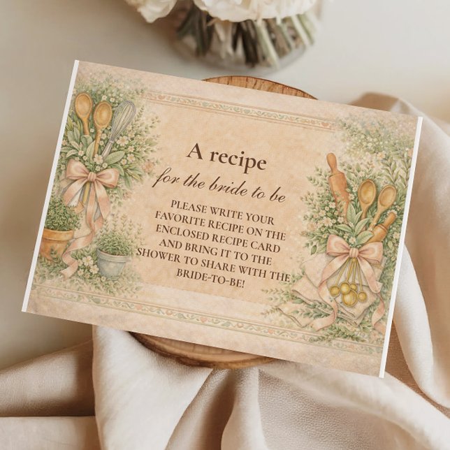 Whisked Away Baking Bridal Shower Enclosure Card (Creator Uploaded)