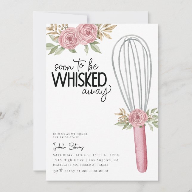 Whisked Away Baking Bridal Shower Invitation (Front)