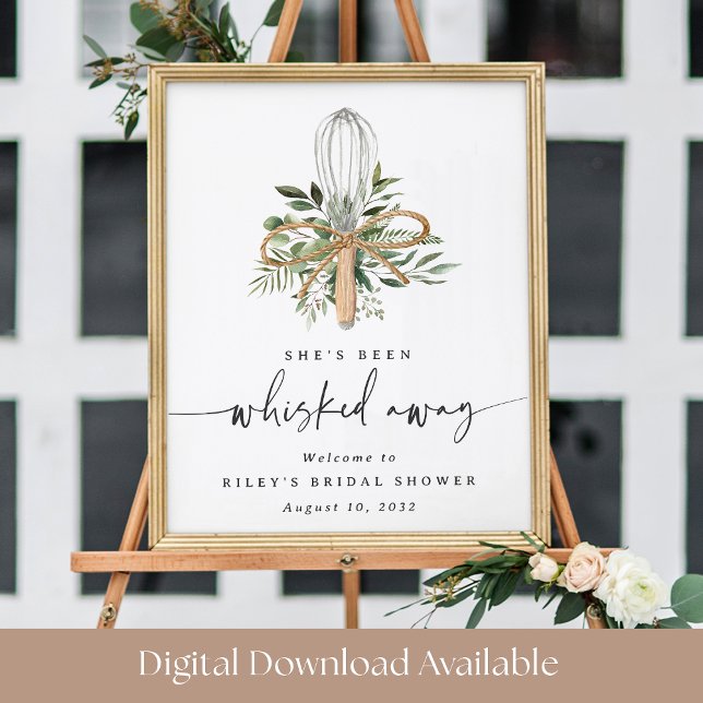 Whisked Away Kitchen Bridal Shower Welcome Sign (Creator Uploaded)