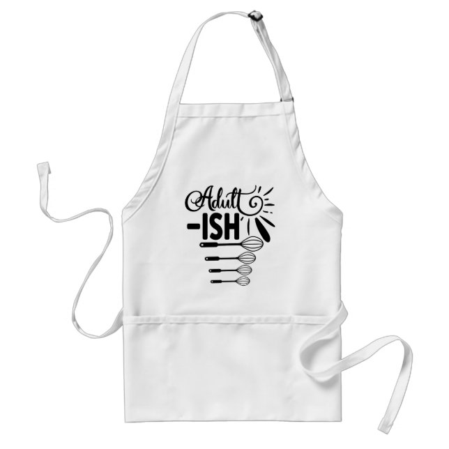 Whisked Elegance - Adult-ISH Kitchen Standard Apron (Front)