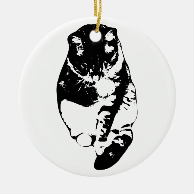 Whisker-Soft Keepsake Ceramic Tree Decoration (Front)