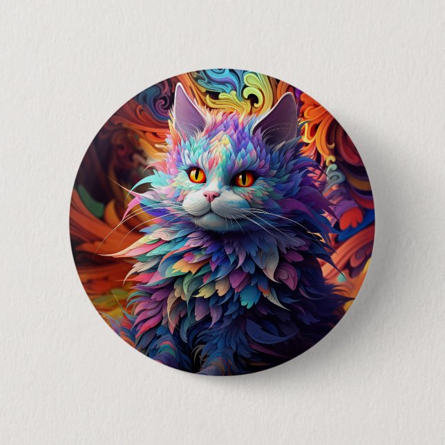 Whisker Wonder 6 Cm Round Badge (Front)
