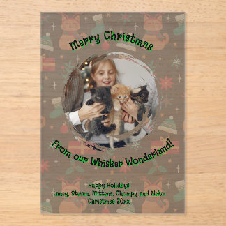 Whisker Wonderland Acrylic Photo Invitations