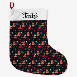 Whisker Wonderland Large Christmas Stocking