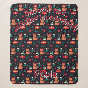 Whisker Wonderland Sherpa Blanket