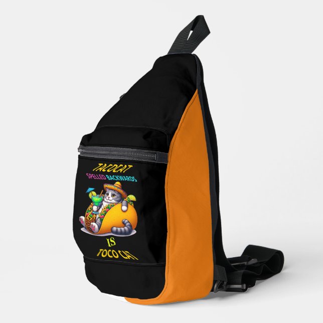 Whiskered Gastronomy: Taco and Sip Sling Bag (Right Corner)