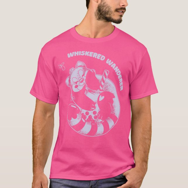 Whiskered Wanderer Cute Funny Skunks Present T-Shirt (Front)