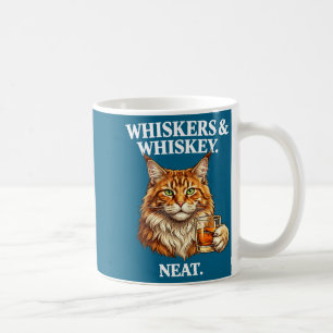 Whiskers and neat funny cat lover drinker coffee mug