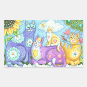 Whiskers And Purrs, CAT FRIENDS STICKERS Sheet