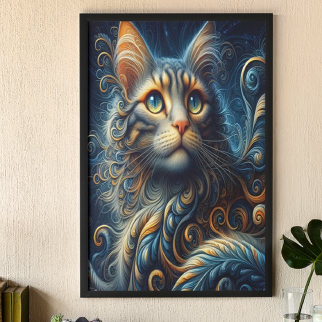 Whiskers and Sapphire: A Cats Blue-Eyed Gaze Poster (Creator Uploaded)