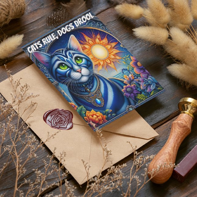 Whiskers of Light: A Cat Basking in the Sun Postcard (Creator Uploaded)