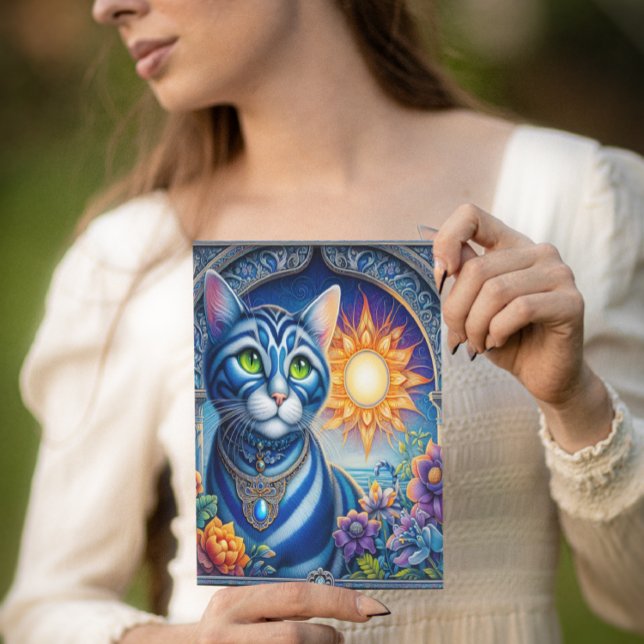 Whiskers of Light: A Cat Basking in the Sun Postcard (Creator Uploaded)