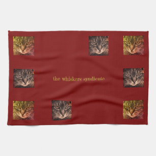 whiskers tea towel poema