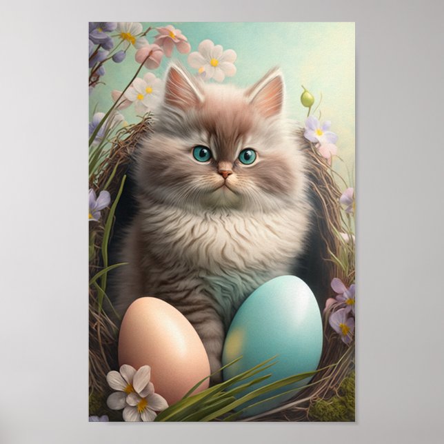 Whiskers the Easter Kitten Poster (Front)