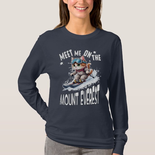 Whiskers, the fearless adventure cat - Long sleeve T-Shirt (Front)