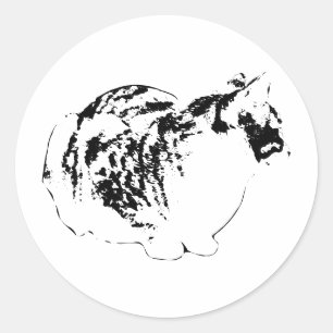 Whiskers to the Horizon Classic Round Sticker