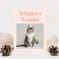 Whiskers & Wonder Cat Photo Peach Christmas
